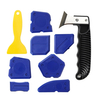 9pcs Caulk Finishing Joint Sealant Silicone Grout Remover Black Stainless Steelhead Glass Glue Angle Scraper