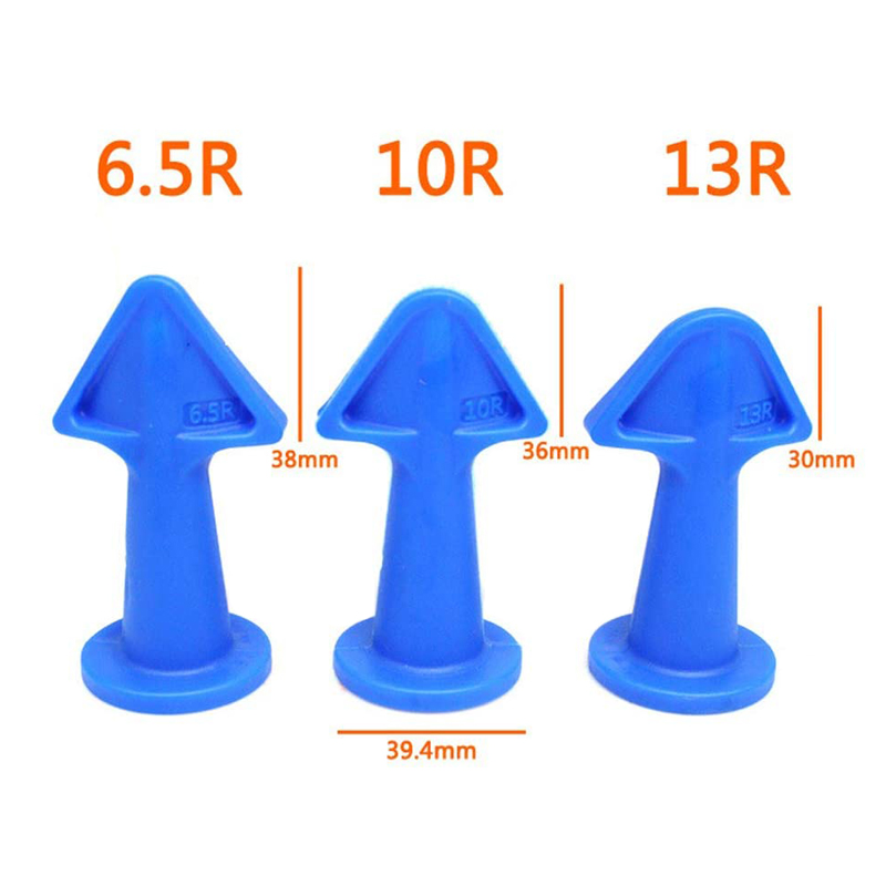 6 Silicone Sealant Caulk Nozzle Applicator and 2 Sealant Finishing Tool Grout Scraper for Tile