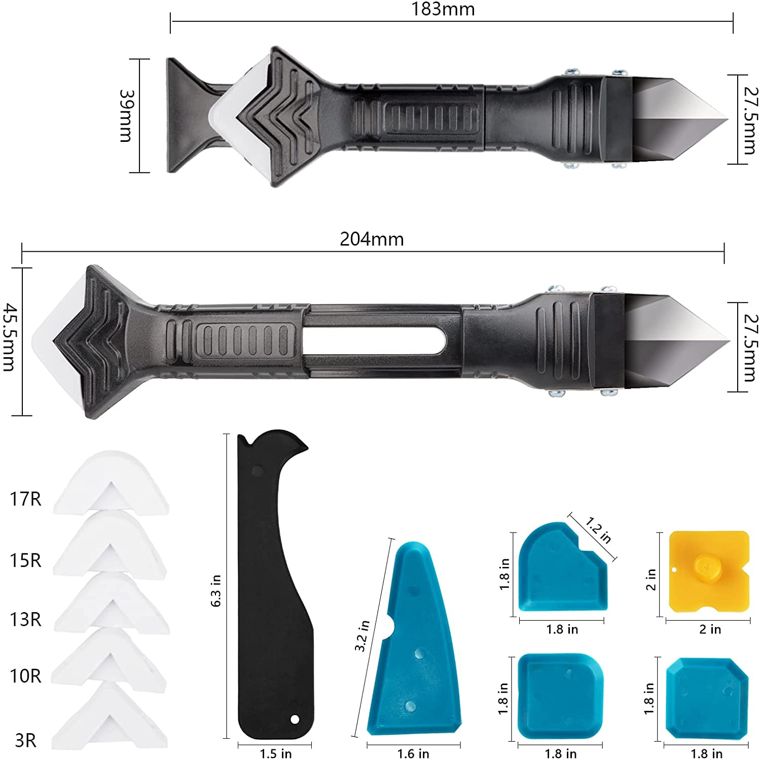 13pcs caulk scraper 14