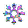 Christmas Gift Stainless Steel Color Snowflake Bottle Opener Flat Phillips Screwdriver 18in1 Snowflake Multi Tool