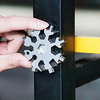 Silver Key Chain Hex Wrench Set Cross Screwdriver Kit Box Bottle Opener 18 in 1 Stainless Steel Snowflake Multitool