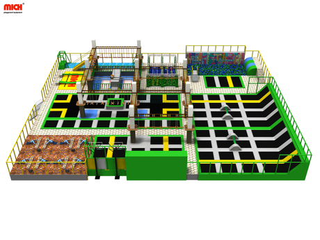 Mich Curso de corda alta com parque de trampolim