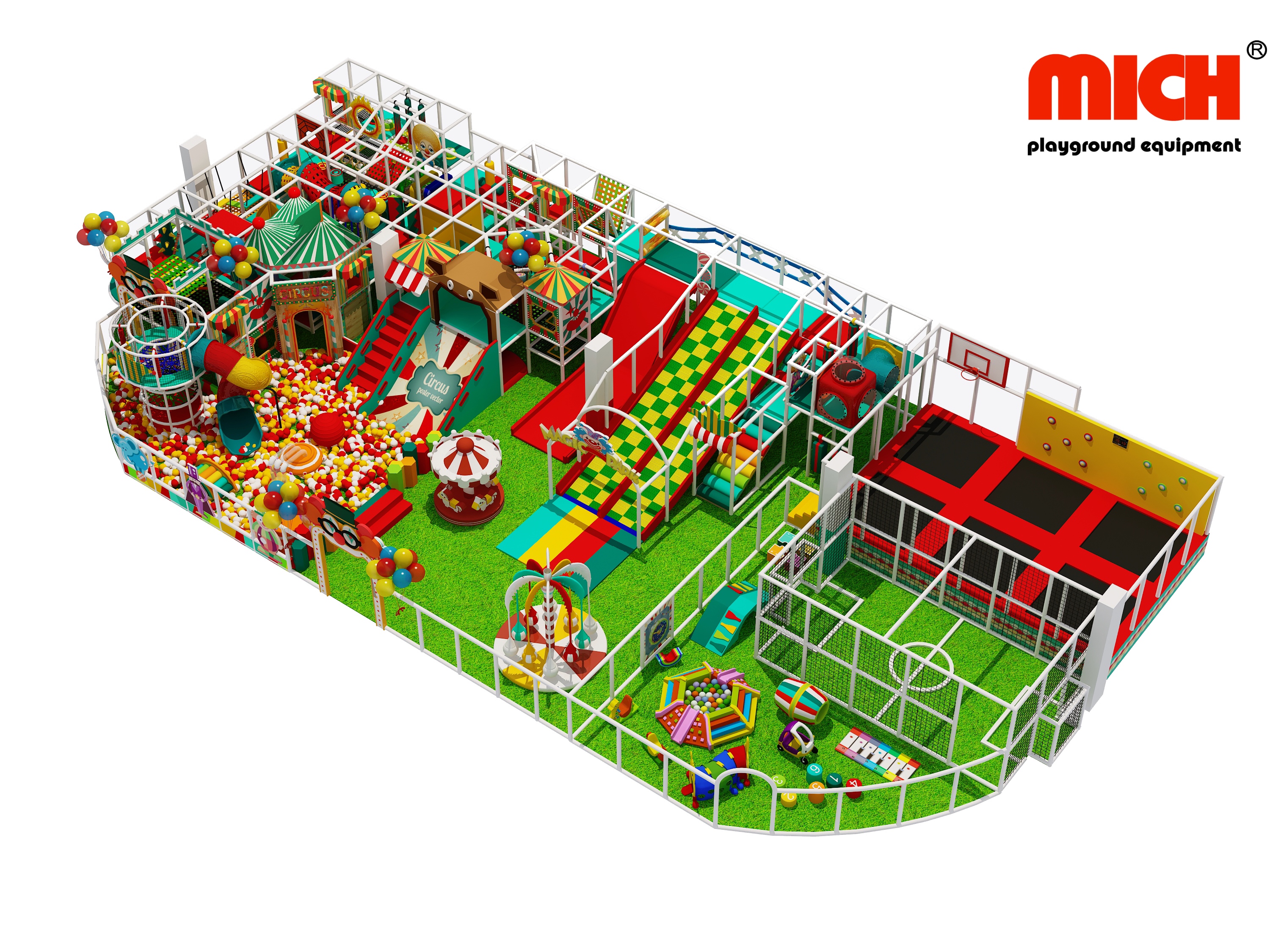 450m2 ticari büyük joker temalı kapalı çocuk playhouse