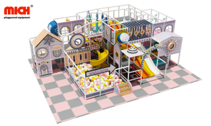 Candy Mich Tema Castle Soft Safe Playground Untuk Anak -anak 