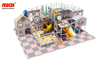 Candy Mich Castle tema interior Soft Safe Playground para niños 
