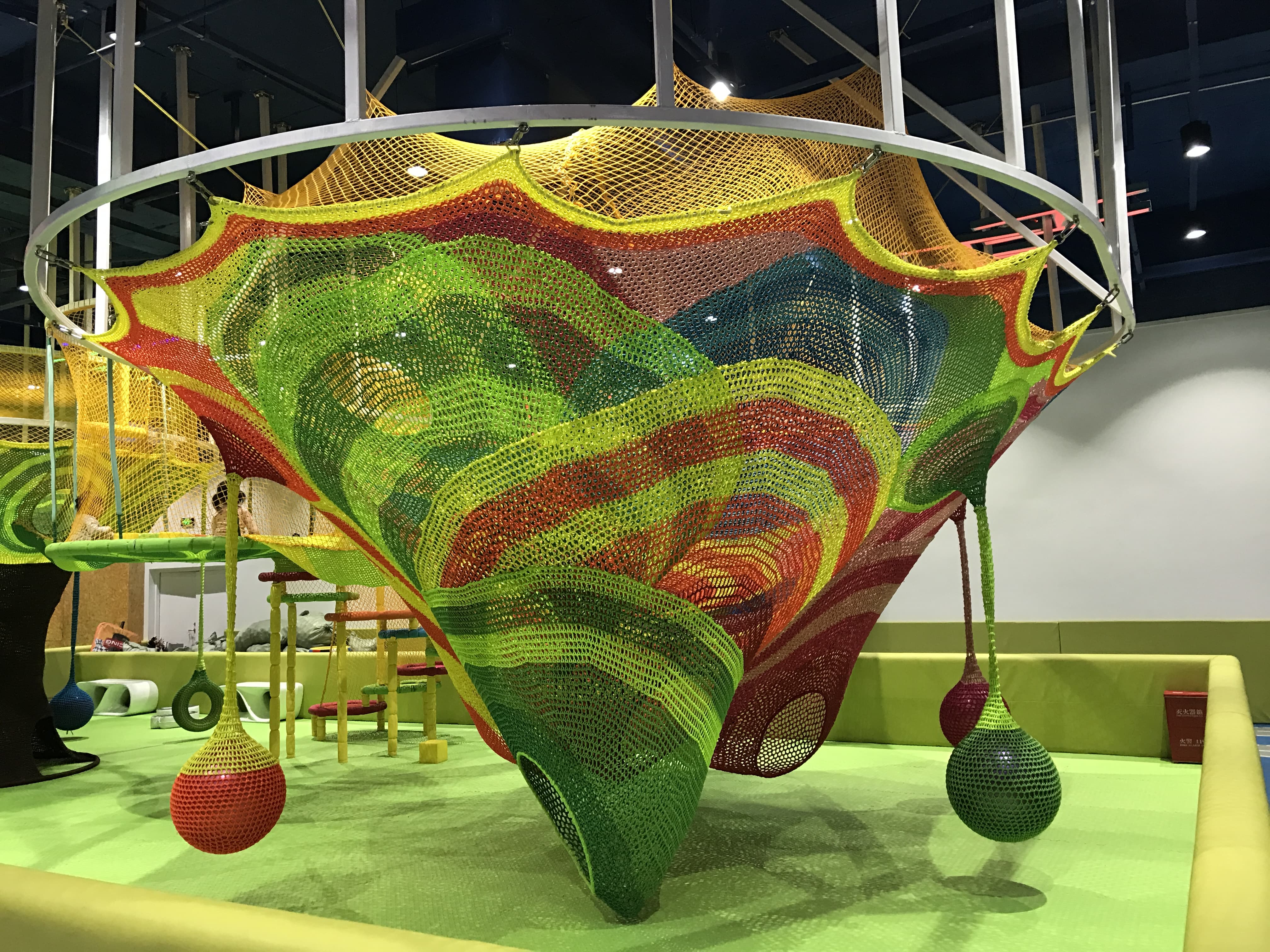โครงสร้างเชือก Net สนามเด็กเล่นในร่ม