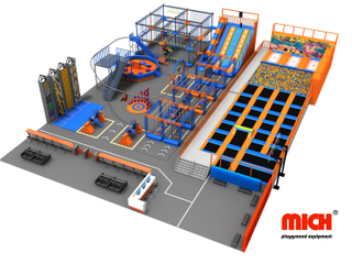 Mich 2024 Large Integrative Ninja Trampoline Park