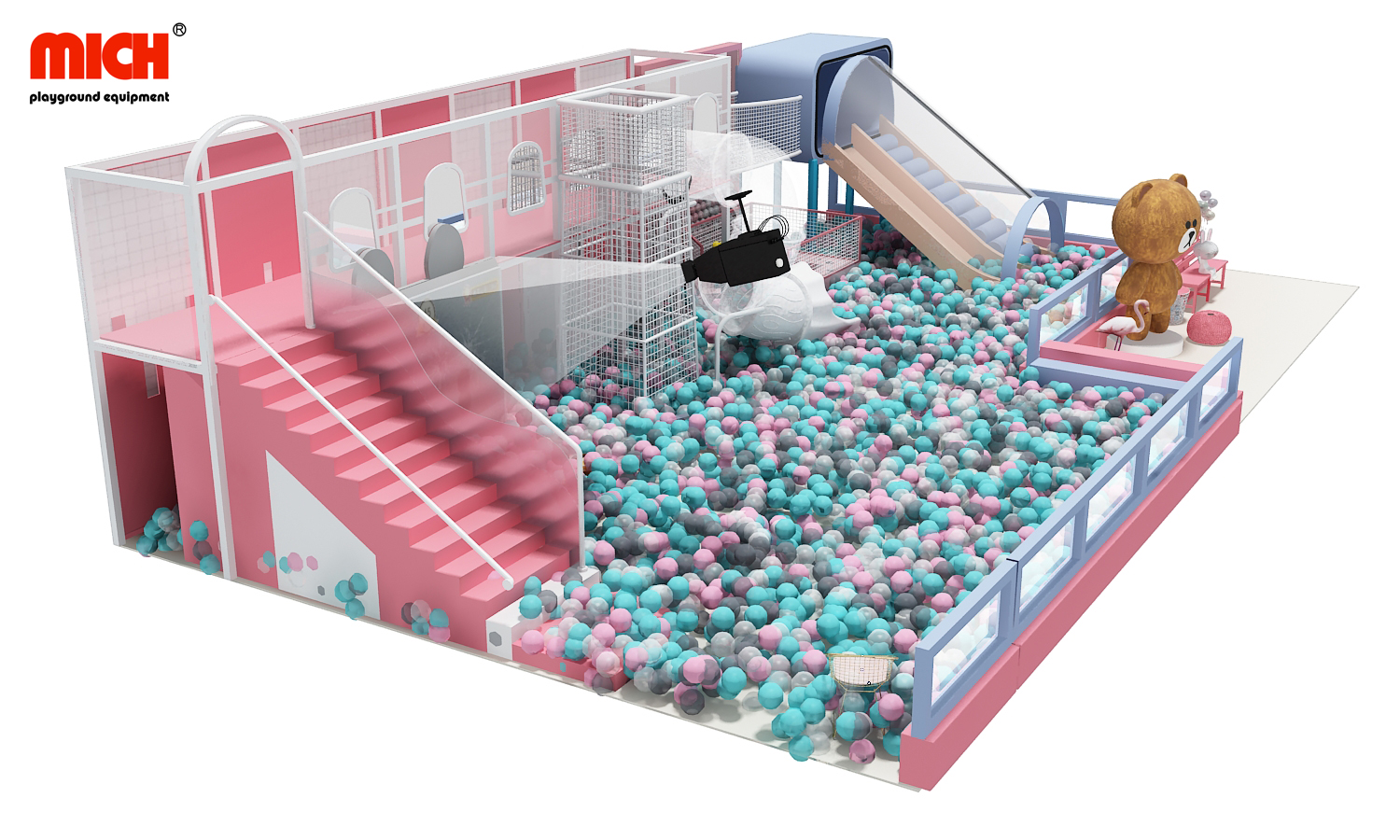 Mich Indoor Ball Pit House per Big Kids