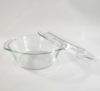 Round Glass Baking Dish 1.5L Casserole with Lid for Oven