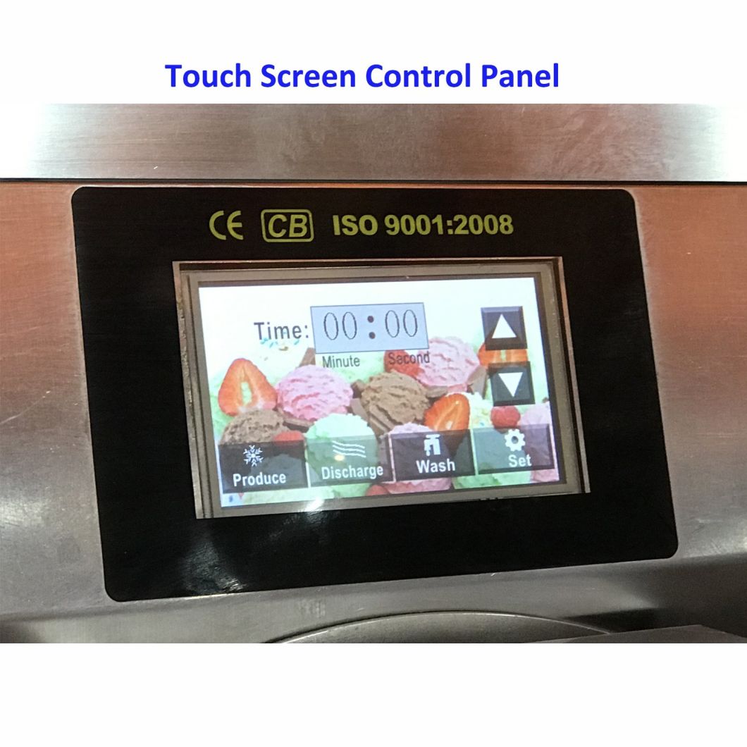 Counter Stainless Steel Italian Hard Ice Cream Maker Gelato Batch Freezer