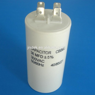 Cbb60 Starter AC Capacitor para Máquina de Lavar 10UF/450V Capacitor de Funcionamento do Motor
