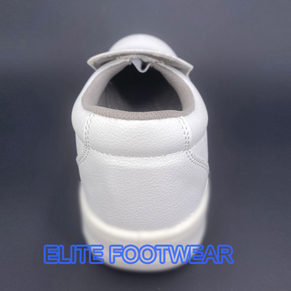 Light weight microfiber upper steel toe anti-slip kitchen cook phymacy hospital waterproof pu injected sole safety shoes