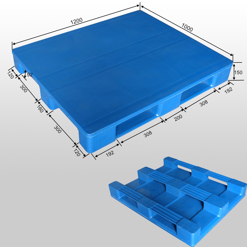 1200 * 1000 * 150 mm 3 para trabajo pesado y plataforma de plástico hygeian de plataforma cerrada