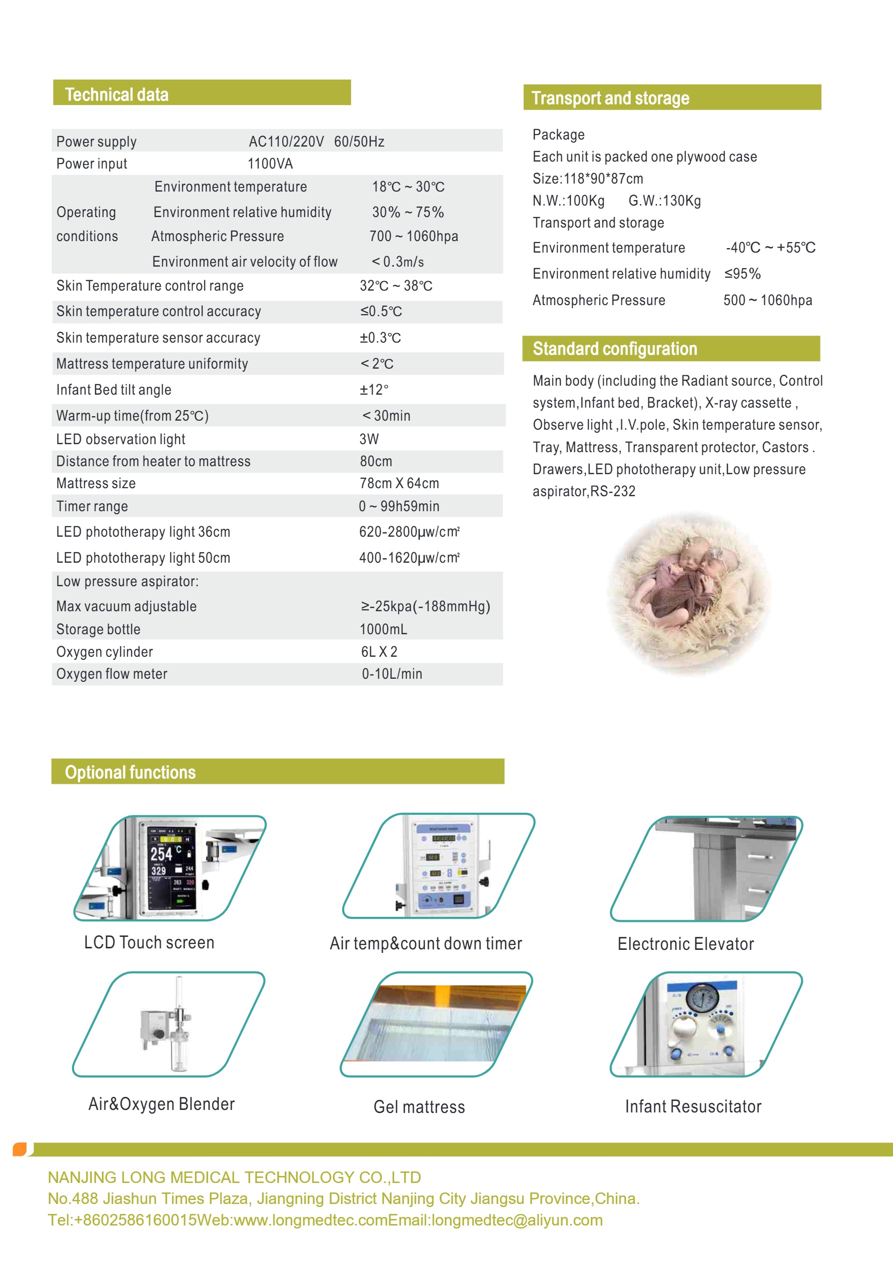 R&eacute;chauffeur radiant pour b&eacute;b&eacute; LBW-140 -2