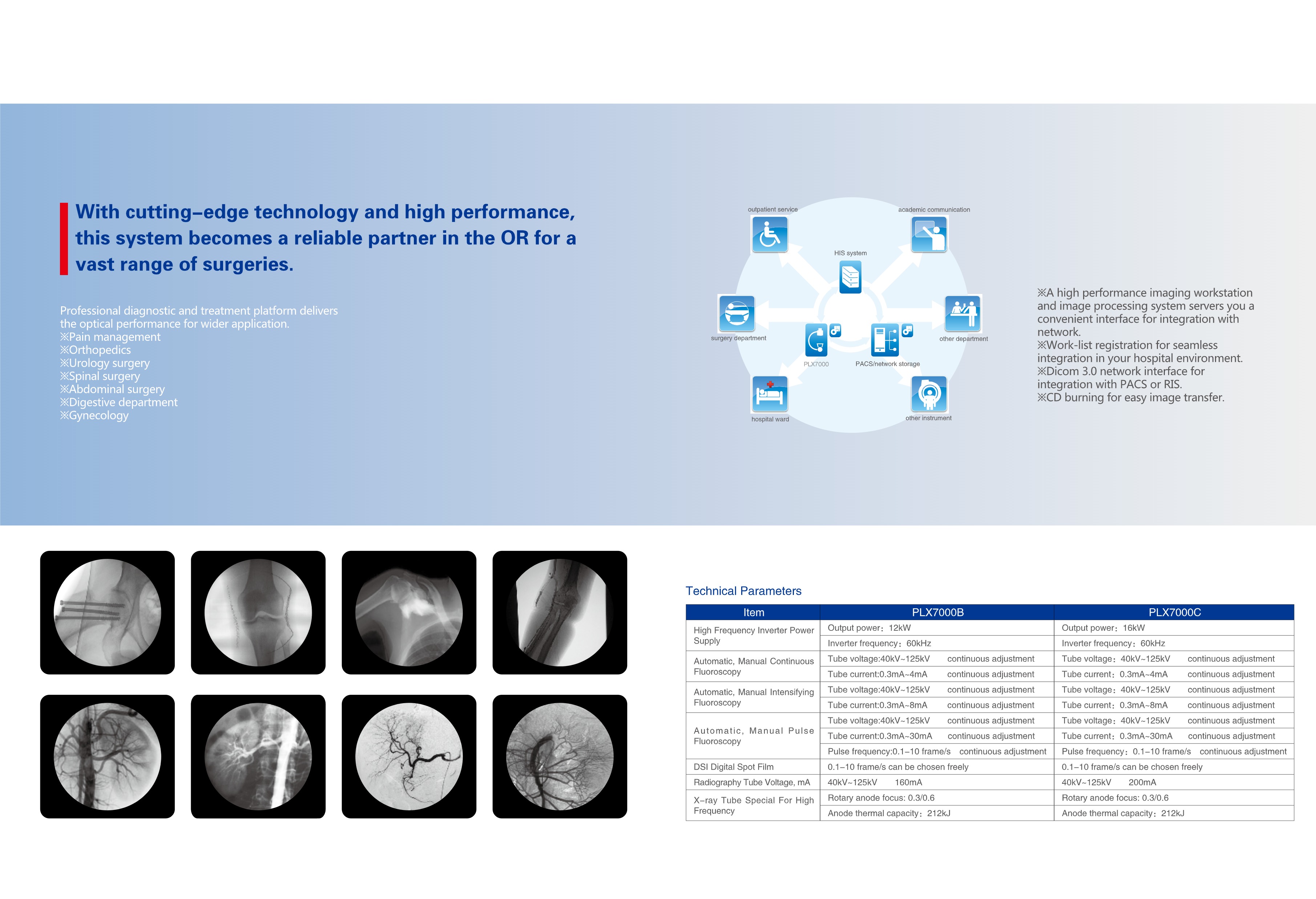PLX7000B Sistema de arco en C digital m&oacute;vil de alta frecuencia-4