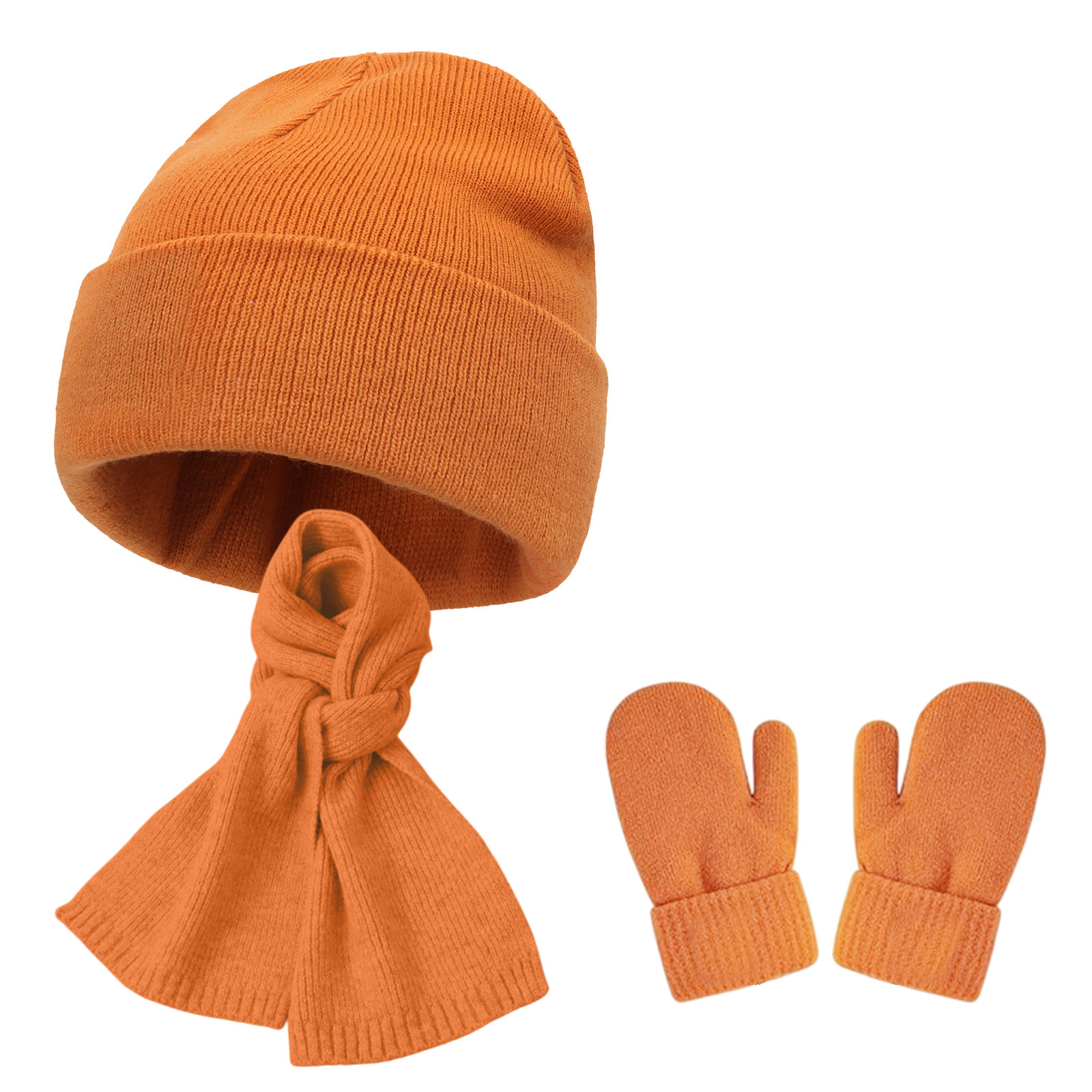 Fashion winter leisure beanie scarf glove set