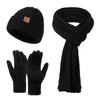 Fashion Warm Children Gloves Beanie Scarf Knit Set