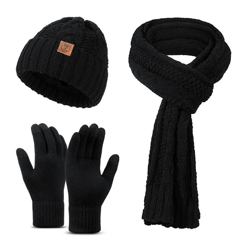 Fashion Warm Children Gloves Beanie Scarf Knit Set