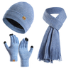 Fashion Cotton Colorful Knitted Gloves Scarf Beanie