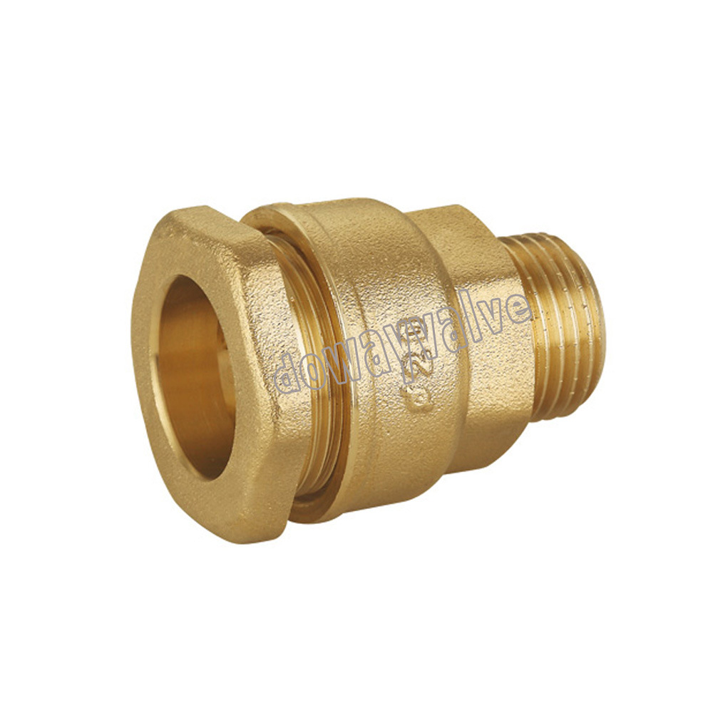 Raccord de compression en laiton pour raccord m&acirc;le de tuyau PE