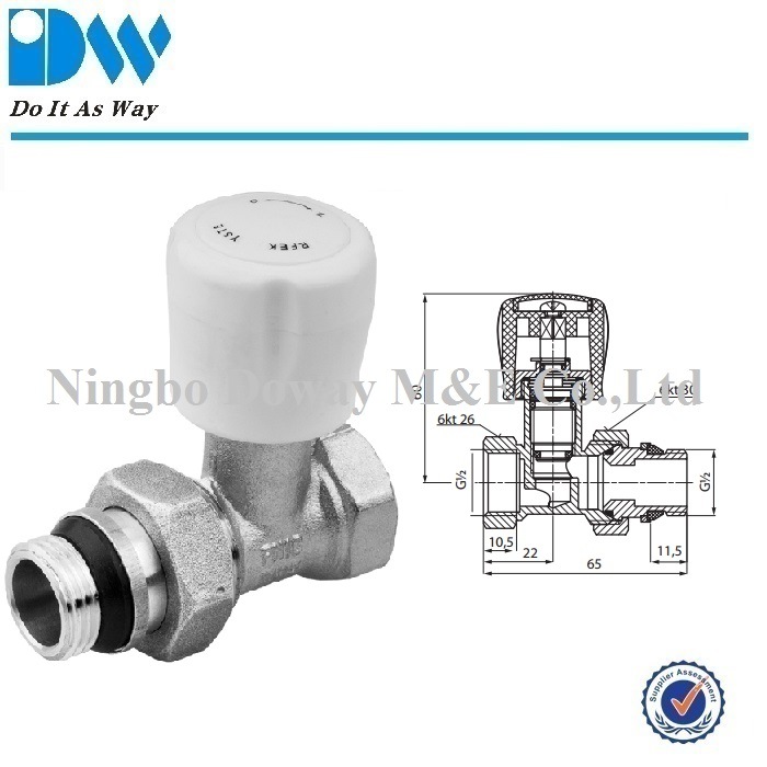 Vannes de radiateur en laiton de haute qualit&eacute; avec joints en caoutchouc