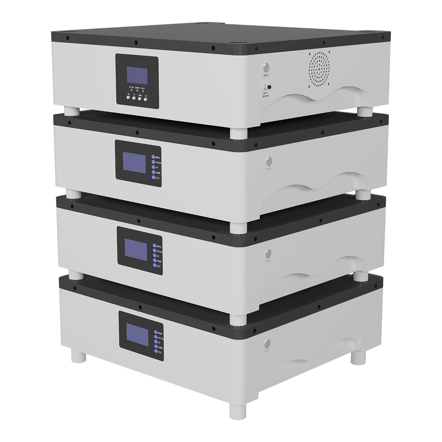 Stacked Lithium Iron Phosphate Battery Energy Storage System LFP-HESS-512100 51.2V100AH for House Power Storage 