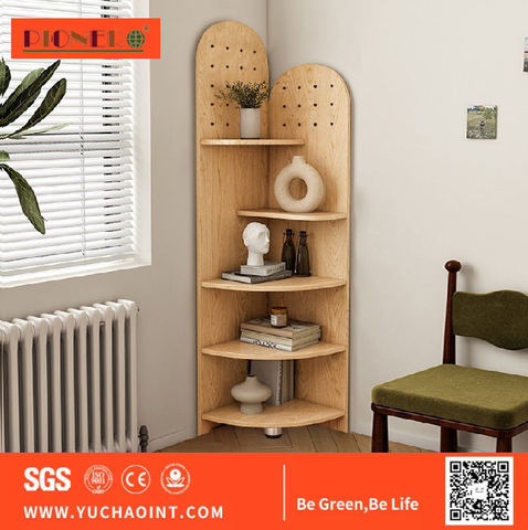 New Design Rustic Wooden Solid Wood Deco Corner Shelving Storage Shelving Wooden Corner Shelving Unique Jewelry Rack