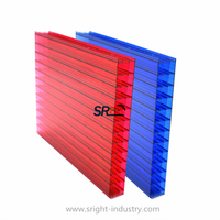 China Factory 10mm 12mm Four Wall Polycarbonate Hollow Sheet Roofing Sheets Roofing Polycarbonate Sheets