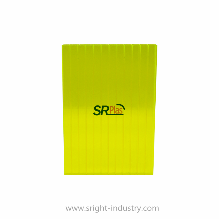 100% Virgin Bayer Makrolon Polycarbonate Hollow Sheets UV Protection Four Wall PC Hollow Sheets