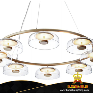 Современный дизайн Fasion Steel Glass Gold Подвесной светильник (KC2025)