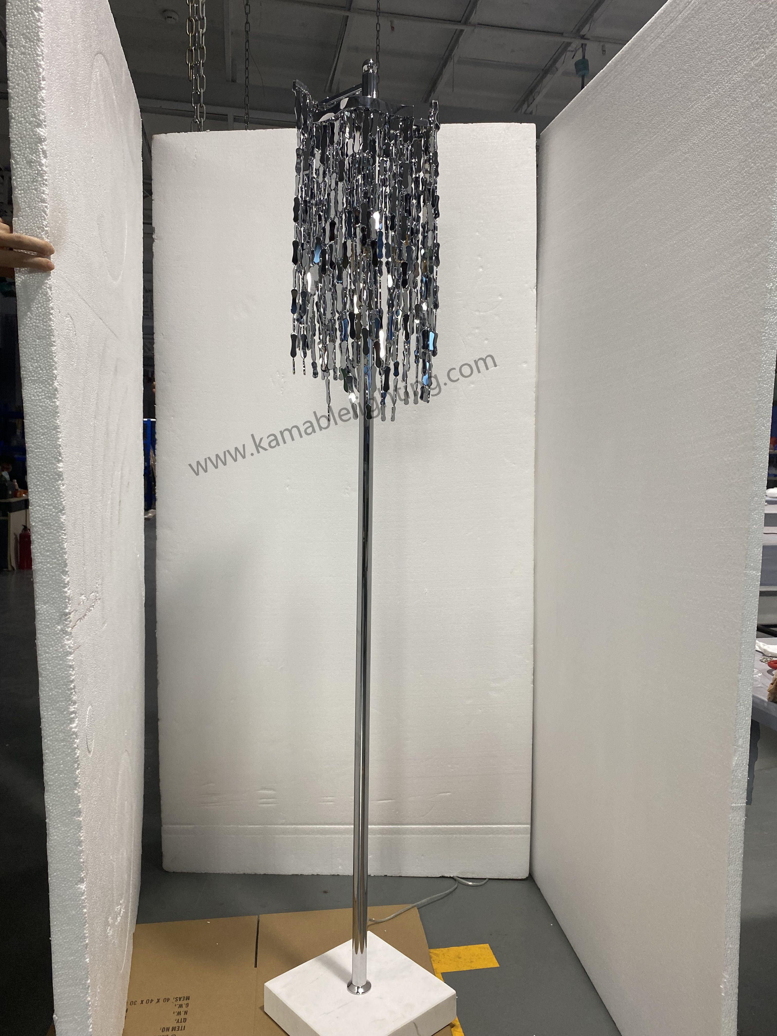 Никель Shinning Modern Chain Metal Marble Indoor Villa Торшер (KDA-FL27)