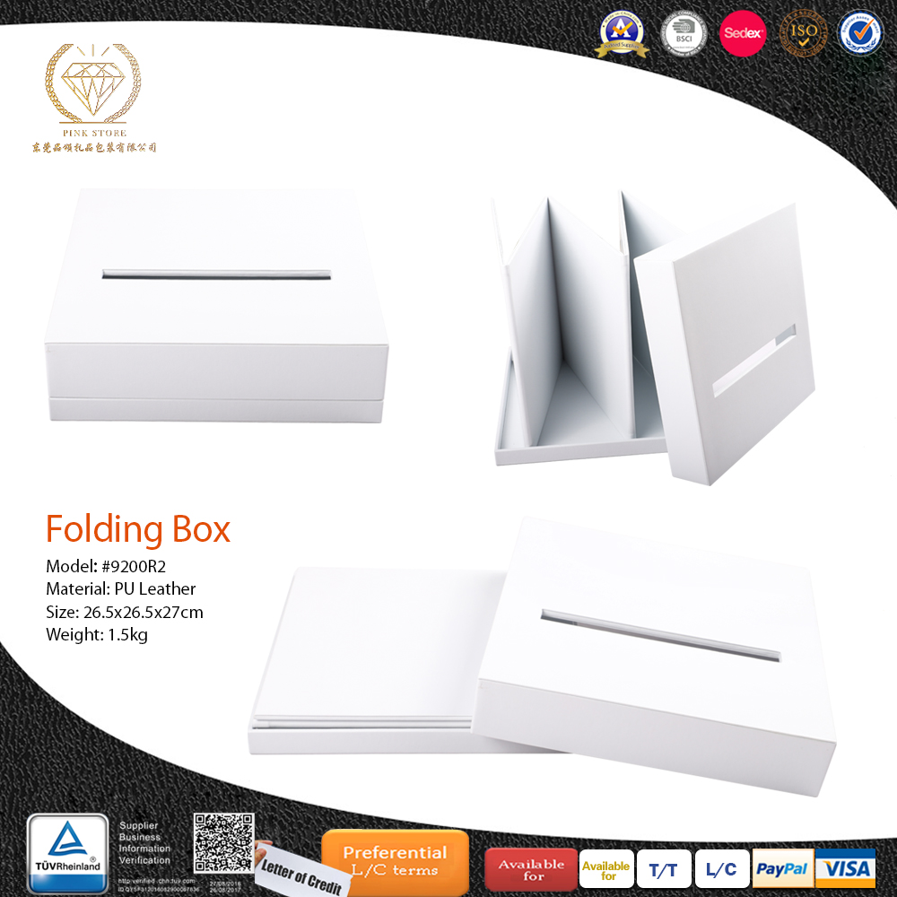 Paper Folding White Gift Box Wedding Gift Box with Lids Groomsman Wedding Empty Durable Storage Box with Magnetic Halloween,Christmas, Thanksgiving Day