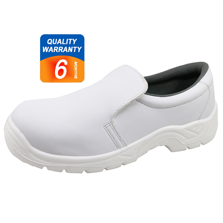 KS002 white microfiber leather CE steel toe kitchen safety shoes - Buy ...