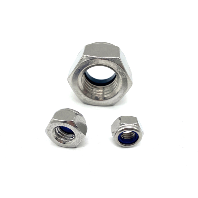 Acero inoxidable 304 316 DIN 985 Tuerca de seguridad de nailon