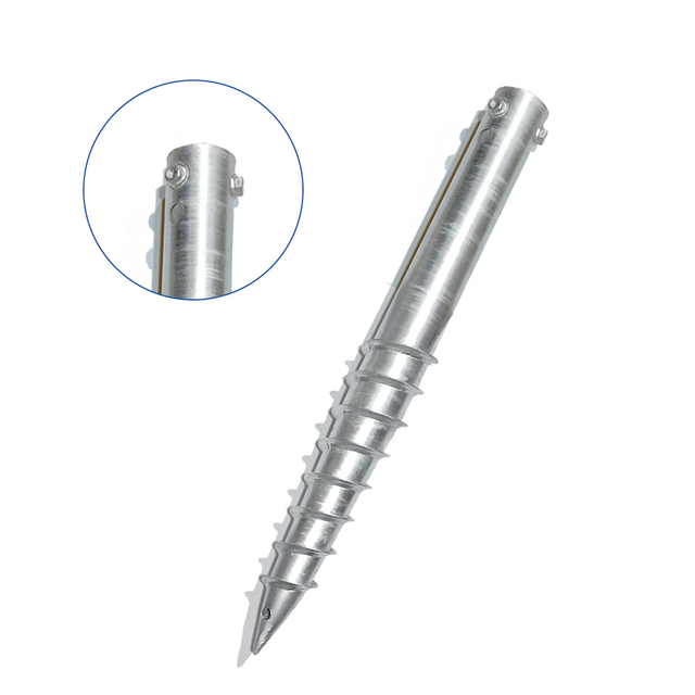 Pieux de fondation à vis de terre série Q235B Q355B HDG N 