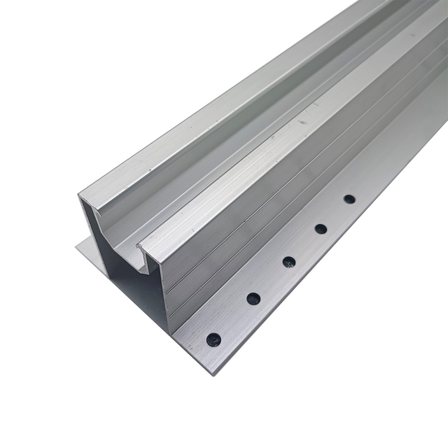 Rails de montage de panneau solaire d'extrusion d'aluminium de fente d'AL6005/AL6063 T