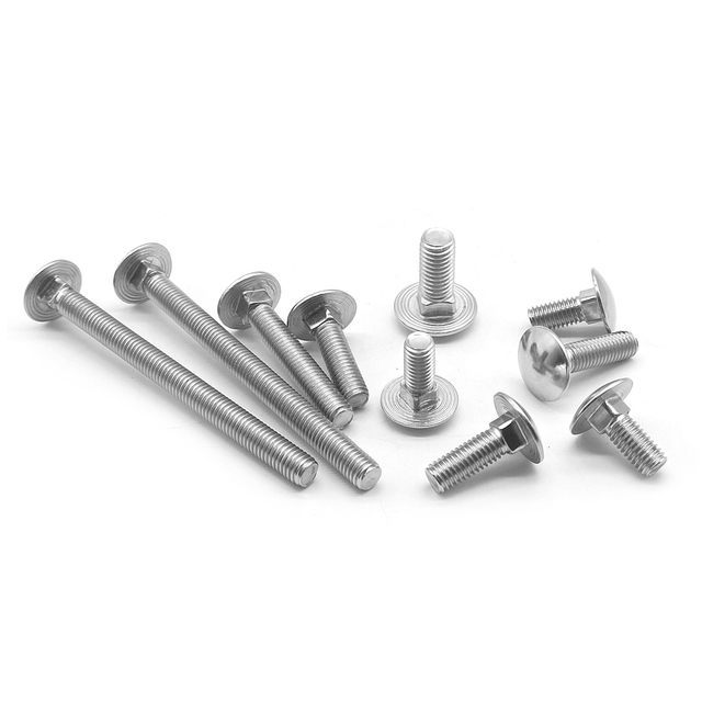 Boulons d'entraîneur longs à tête ronde en acier inoxydable 304 316 M8x100mm avec col carré