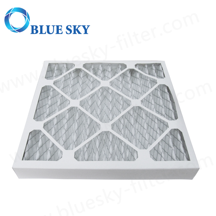 Filtro de aire de horno de CA plisado con marco de cartón MERV 6 personalizado de 14,4x14,4x1,8 pulgadas