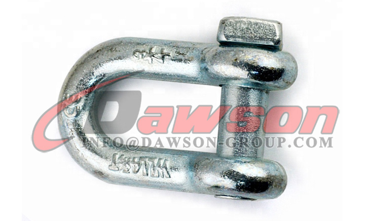 Grillete Dee de arrastre de tipo europeo con cabeza cuadrada para pescar