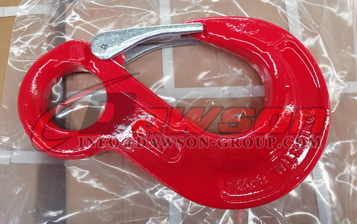Gancho para cabestrillo con ojo G80 de grado 80 con pestillo fundido, Gancho para cabestrillo con ojo DS334 G80 con pestillo fundido - Dawson Group Ltd. - Fabricante, proveedor y f&aacute;brica de China