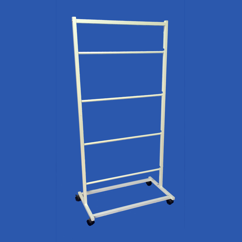 Retail store Steel Tube Frame Hanging Rail Carpets Roll Display fixture