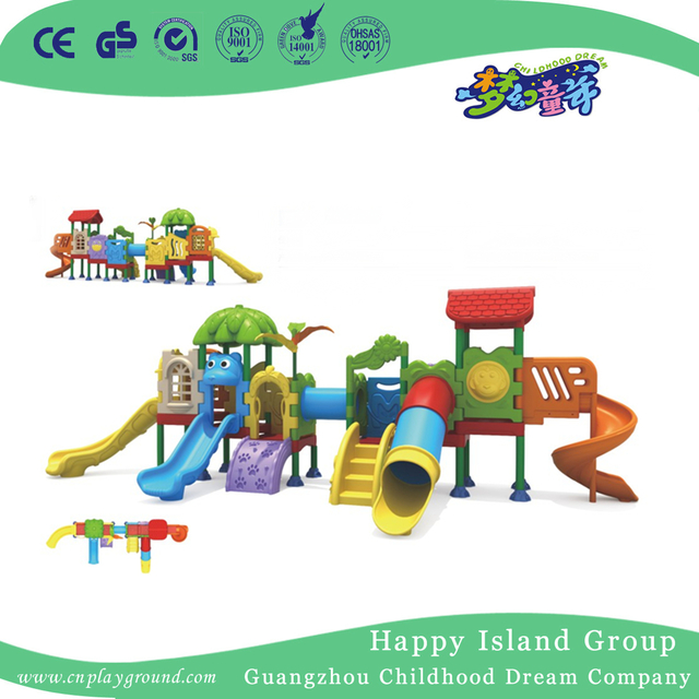 Helle Farbe Outdoor Kinder Kunststoff kleine Rutsche Spielplatzgeräte(ML-2007501)
