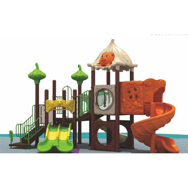 Outdoor Red Slide Cartoon Tierspielplatz mit Klettern (ML-2005002)