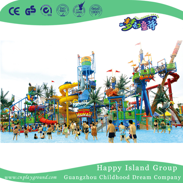 Vergnügungspark-Wasserrutsche-riesige Wasser-Spielplatzgeräte im Freien (HHK-10401)