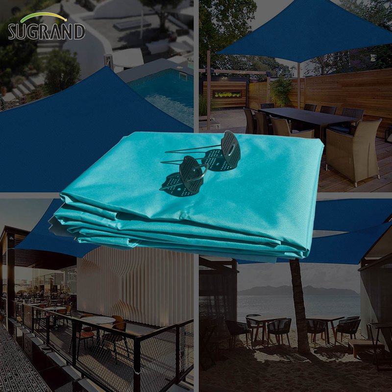 100% Virgen HDPE Anti UV Green Sun Shade Sail al aire libre 