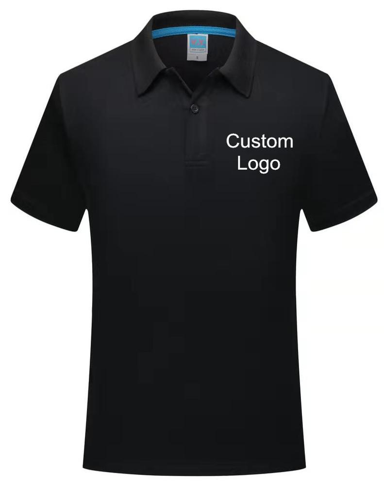 100% Polyester Mens Golf Polo T Shirts Custom Uniform Short Sleeve Polo Shirt with custom logo printed
