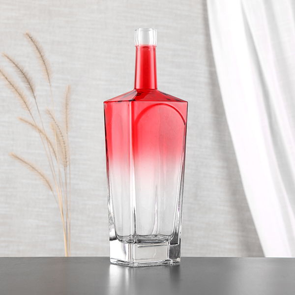 Clear Finish Liqueur Glass Bottle With Special Design