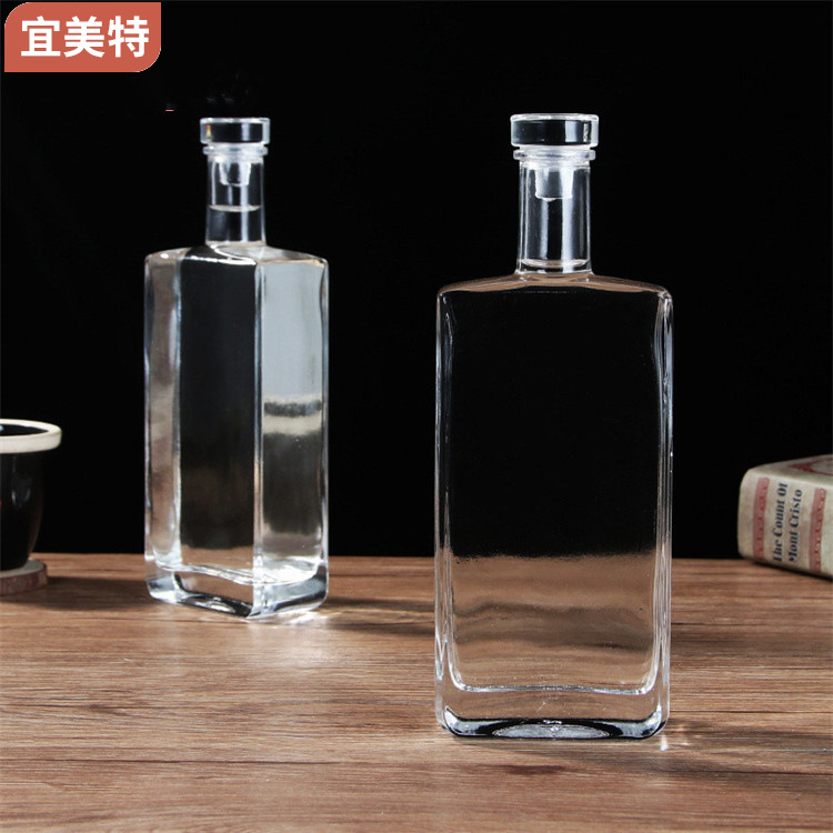 500ml Square Glass Wine Packing Bottle Empty Glass Bottle