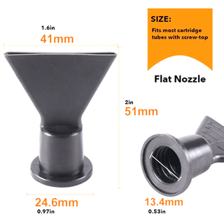 Black Flat Sealant Cartridge Nozzle for Caulking