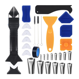 Caulking Tool Caulk Remover/ Scraper Tool kit 3 in 1 Silicone Caulking Finishing Tool kit with Sealant Scraper